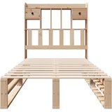 Krevet s regalom za knjige bez madraca 90x190 cm od borovine | shoptok.hr