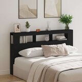  Posteljna glava s LED lučmi Črna hrast 180x18,5x103,5 cm | Shoptok.si