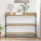  Konzolni stol s policom hrast artisan 100 x 30 x 80 cm | shoptok.hr