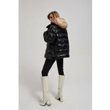 Marisse Short Quilted Black Jacket With A Hood | ePonuda.com