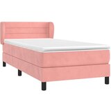 Box spring krevet s madracem ružičasti 90x200 cm baršunasti | shoptok.hr