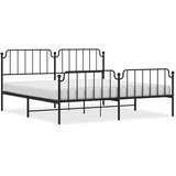  Metalni okvir kreveta s uzglavljem i podnožjem crni 193x203 cm | Eponuda.com