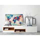  Slika za samostalno slikanje - World Map (Blue &amp Red) 60x40 | shoptok.hr