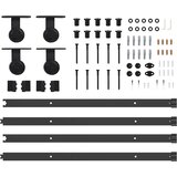 vidaXL Komplet opreme za drsna vrata 213,5 cm jeklo črne barve | Shoptok.si