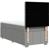  Okvir kreveta s oprugama i madrac svjetlosivi 80x200cm tkanina | shoptok.hr
