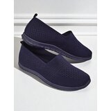 Resti Lyra Navy Blue Women's Moccasins Breathable Fabric Flat Sole | Shoptok.si