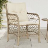 Maison Chic Vrtni Stoli - Stol za vrt z blazinami 2 kosa poli ratan bež JS735, (21877626) | Shoptok.si