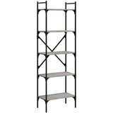 Maison Chic Knjižna omara - Knjižni regal 5-nadstropna siva sonoma 56x31,5x174 cm inž. les, (21724554) | Shoptok.si