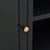 TV ormarić crni 105 x 35 x 52 cm od čelika i stakla | shoptok.hr