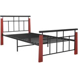 Furnova Posteljni okvir kovina in trdna hrastovina 90x200 cm, (21936719) | Shoptok.si