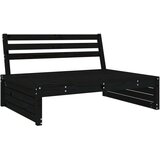  Srednja vrtna sofa crna 120 x 80 cm od masivne borovine | shoptok.hr