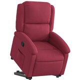  Naslonjač na podizanje crvena boja vina baršunasti | shoptok.hr