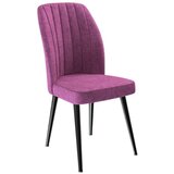 Hanah home set trpezarijskih stolica Platinum 4 kom, ljubičasta tkanina Jerry, crne metalne noge | Eponuda.com