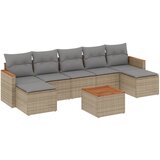 Maison Chic Seti vrtnega pohištva - Vrtna garnitura - Vrtni pohištvo set 8-delna z blazinami bež poli ratan, (21801074) | Shoptok.si