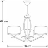 Brilagi Luster na šipci SAPHIRE 3xE27/15W/230V prečnik 66 cm krem/zlatna/patina | Eponuda.com