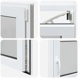  Okno za klet RISOR 90 x 50 cm PVC in steklo Bela, (5000215232) | Shoptok.si