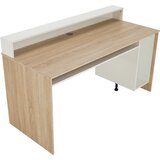 Kondela računalniška miza/igralniška miza, hrast sonoma/bela, tezro new | Shoptok.si