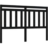  Uzglavlje za krevet crno 126 x 4 x 100 cm od masivne borovine | shoptok.hr