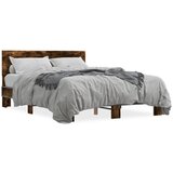 Furnova Posteljni okvir dimljeni hrast 120x190 cm inž. les in kovina, (21939819) | Shoptok.si