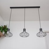  Visilica na sajli SOLANO 3xE27/15W/230V crna/sjajni hrom | Eponuda.com