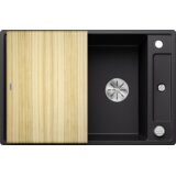 Blanco pomivalno korito AXIA III 45 S InFino SILGRANIT deska les, z daljin. prim. - ČRNA | Shoptok.si