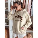 DStreet Bluza damska oversize z kapturem PARISSIA beżowa Cene