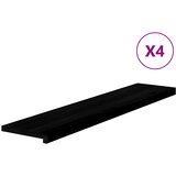  Gazišta stepenice 4 kom tamnosmeđi 120x30x2 cm masivna hrast | shoptok.hr