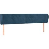 Maison Chic Vzglavna omarica - Nočna omarica - Posteljna omarica z ušesi temno modro 163x23x78/88 cm žamet, (21709740) | Shoptok.si