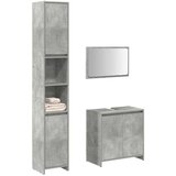 Maison Chic Kopalniški sestavi - Kopalniško pohištvo 3 kosa betonsko sive barve konstruiran les, (21787805) | Shoptok.si