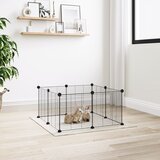 vidaXL Kavez za kućne ljubimce s 8 panela crni 35 x 35 cm čelični Cijene