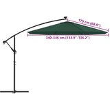  Zamjenska tkanina za konzolni suncobran 350 cm zelena | shoptok.hr