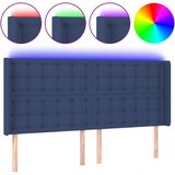  LED uzglavlje plavo 183 x 16 x 118/128 cm od tkanine | shoptok.hr