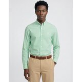 Polo Ralph Lauren Srajce z dolgimi rokavi CHEMISE AJUSTEE CUSTOM FIT EN POPELINE RAYEE Kaki | Shoptok.si