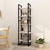  The Living Store 5-nadstropna knjižna omara bela 60x30x175 cm borovina - Knjižna Omara, (21431449) Cene