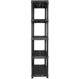 Regal s policami 5-nadstropni črn 366x45,7x185 cm plastika