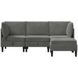  Komplet pohištva za dnevno sobo 4 pcs Temno siva Žamet, (5000272728) | Shoptok.si