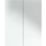 vidaXL Kopalniška omarica z ogledalom 60x15x75 cm MDF bela in hrast | Shoptok.si