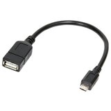 Logilink USB 2.0 adapter, Micro USB M to USB-A F, OTG, black, 0.2 m, AA0035 | ePonuda.com