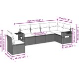  6-dijelni set vrtnih sofa od poliratana s jastucima sivi | shoptok.hr