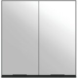  Kupaonski ormarić s ogledalom crni 64x20x67 cm drveni | Eponuda.com