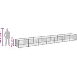  Kavez za pse crni 8 m² čelični | shoptok.hr