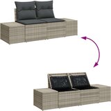  8-delni set vrtnih kavčev z blazinami svetlo sivi poli ratan, (22091166) | Shoptok.si