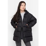 Trendyol Black Oversize Hooded Inflatable Coat | shoptok.hr