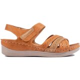 Shelvt Women's brown Velcro sandals | Eponuda.ba
