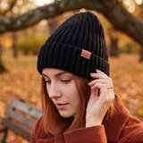 SYMBOL-S Pletena zimska kapa unisex, 100% akril, univerzalna, sa preklopom Cene