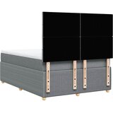  Krevet box spring s madracem svjetlosivi 140x200 cm od tkanine | shoptok.hr