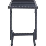  Vrtni stol crni 110 x 53 x 72 cm stakleni i poliratan | shoptok.hr