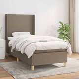  Krevet s oprugama i madracem smeđesivi 90x200 cm od tkanine | shoptok.hr