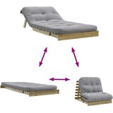  Futon na razvlačenje s madracem 90 x 206 x 11 cm od borovine | Eponuda.com