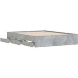  Posteljni okvir s predali betonsko siv 150x200cm inženirski les | Shoptok.si